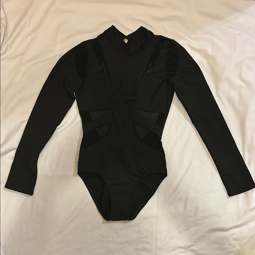 Black long sleeve Jo+Jax leotard